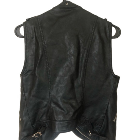 Buffalo Faux Leather Motorcycle Vest Small - Picture 6 of 6